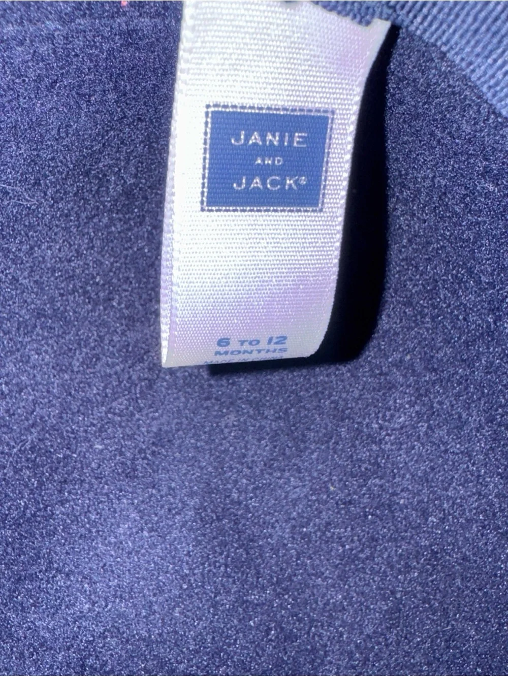 Janie and Jack Navy Blue Wool Cloche Hat with Red Trim